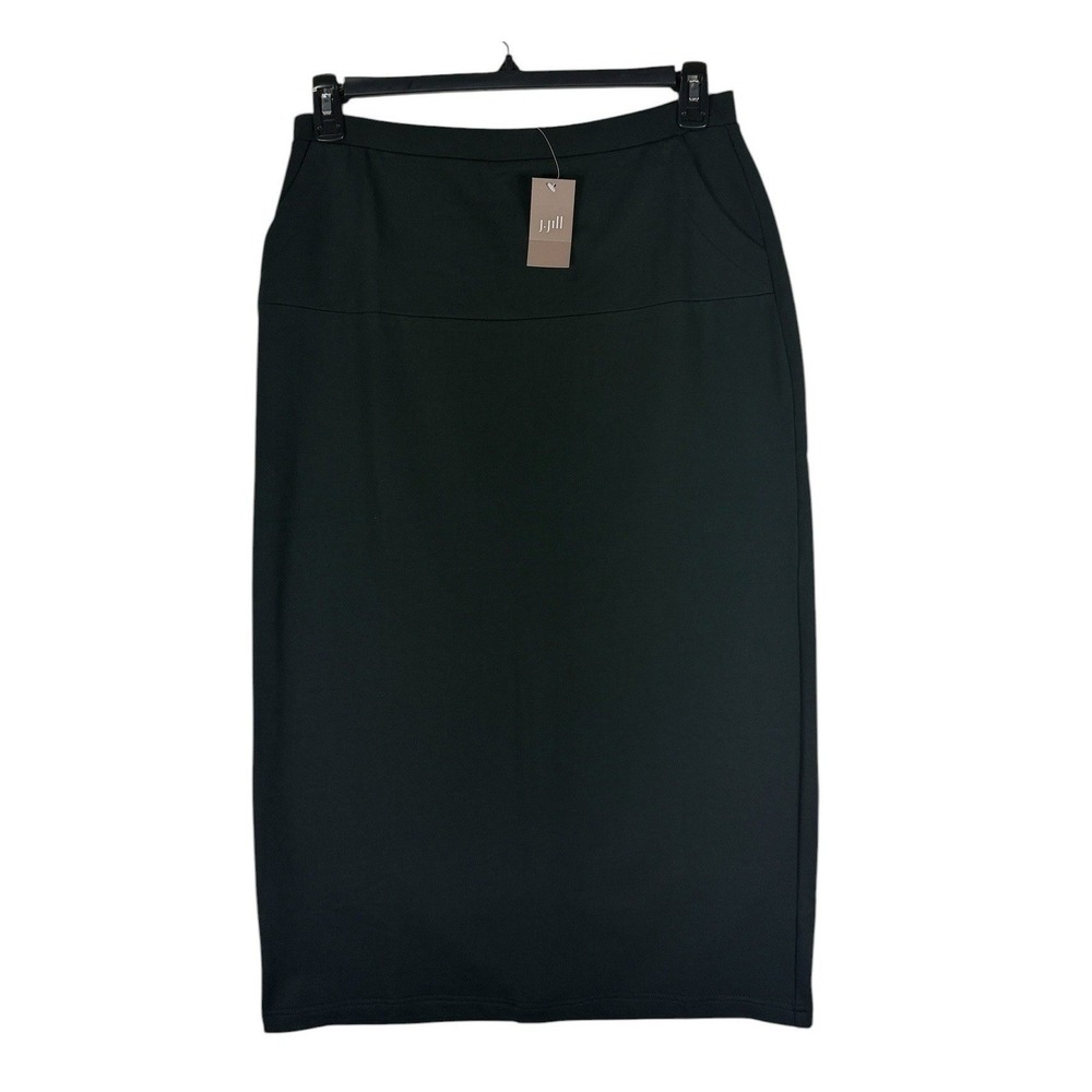 J. Jill Pure Jill Black Pima Cotton Modal Pencil Skirt Small New 720946